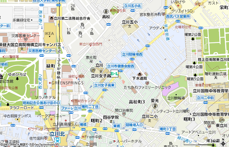 立川通クリニック付近の地図
